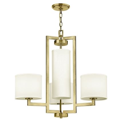 Hinkley - Ketten-Kronleuchter HAMPTON 4xE27/60W/230V goldfarben