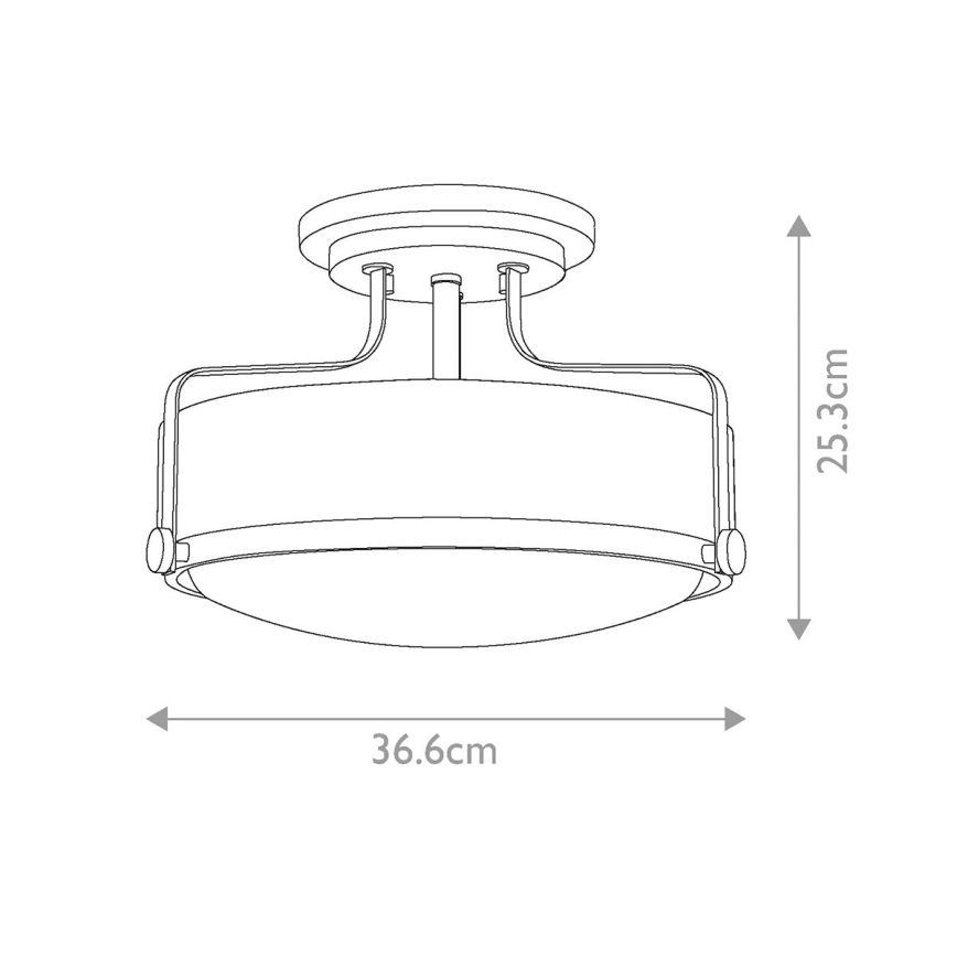 Hinkley - Aufgesetzte Deckenleuchte HARPER 3xE27/60W/230V Ø 36,6 cm glänzender Chrom