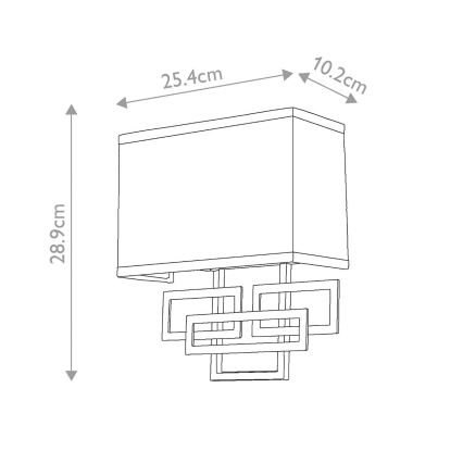 Hinkley - Wandleuchte LANZA 2xE14/40W/230V Bronze