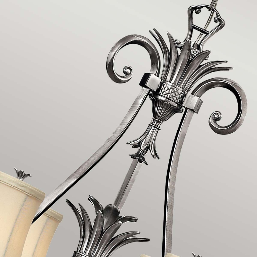 Hinkley - Kronleuchter an Kette PLANTATION 7xE14/40W/230V silbern