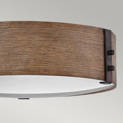 Hinkley - Deckenleuchte SAWYER 3xE14/40W/230V d 38 cm Rotholz/braun