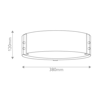Hinkley - Deckenleuchte SAWYER 3xE14/40W/230V d 38 cm Rotholz/braun