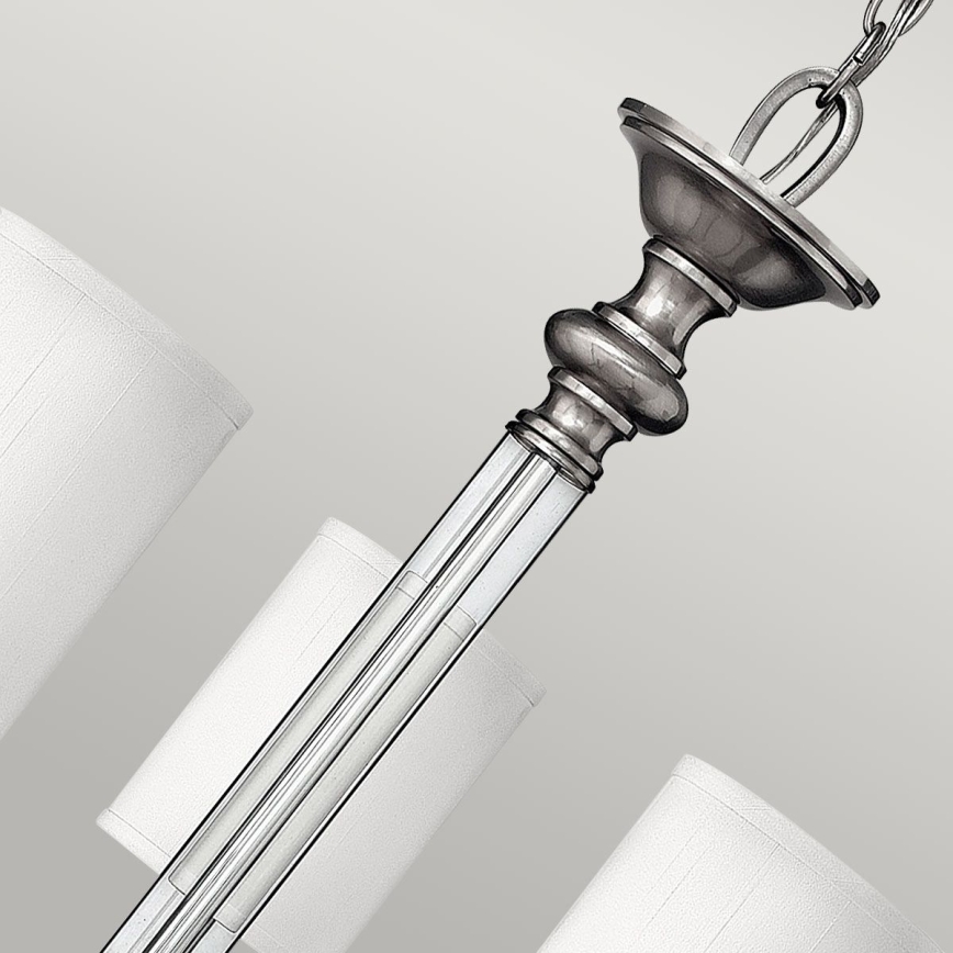 Hinkley - Kronleuchter mit Kette SUSSEX 5xE14/40W/230V mattchrom