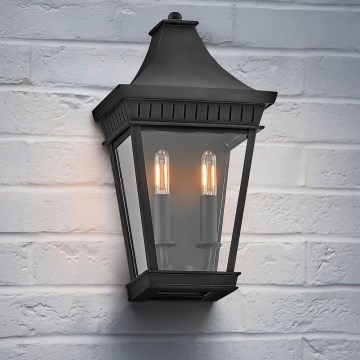 Hinkley - Outdoor-Wandleuchte CHAPEL HILL 2xE14/40W/230V IP44 schwarz