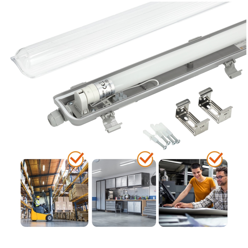 Hochleistungs-LED-Leuchtstofflampe T8 1xG13/18W/230V 4000K IP65 128 cm