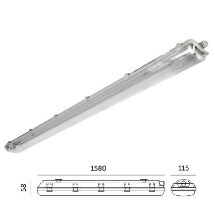 Hochleistungs-Leuchtstofflampe 2xG13/22W/230V IP65
