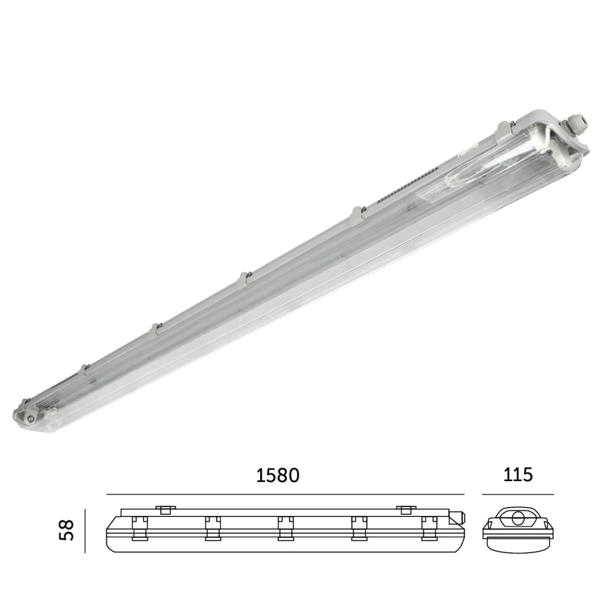 Hochleistungs-Leuchtstofflampe 2xG13/22W/230V IP65