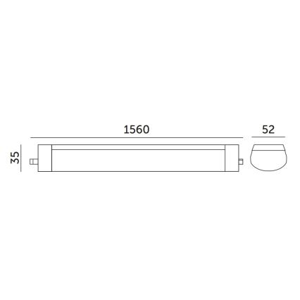 Hochleistungs-Leuchtstofflampe LED/48W/230V IP65 4000K 156 cm