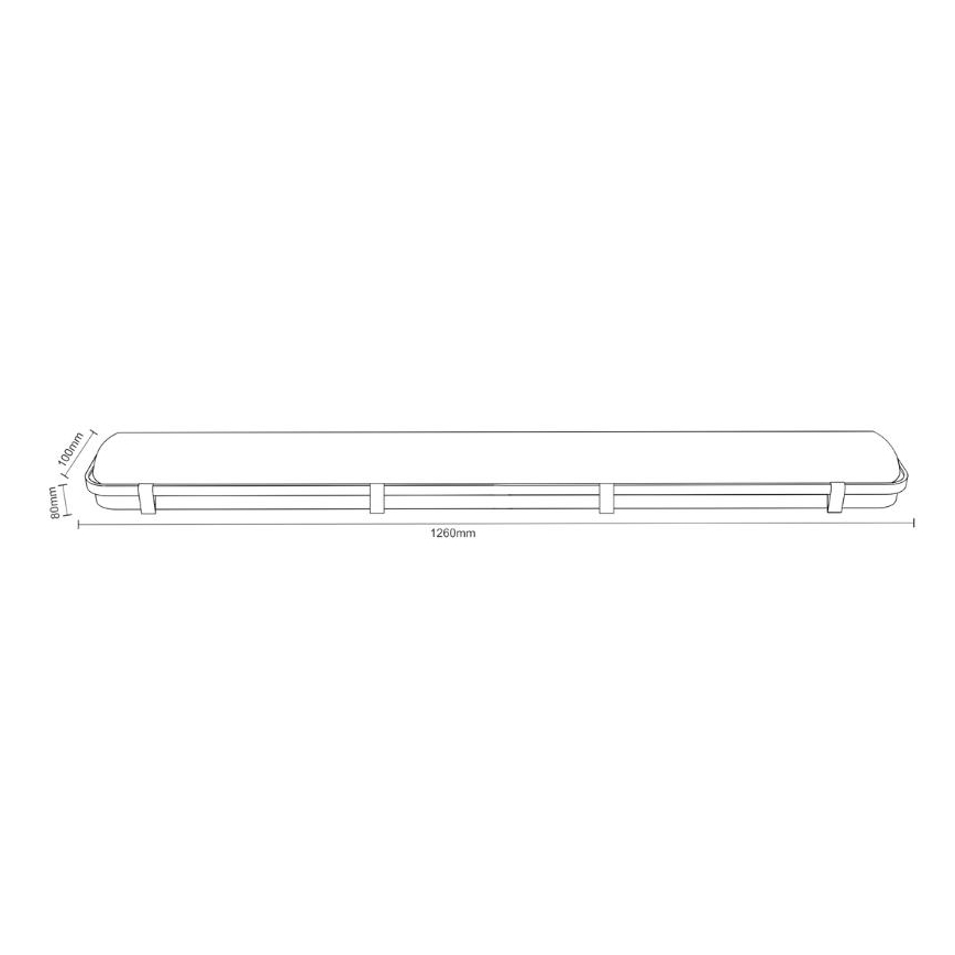 Hochleistungs-Leuchtstofflampe T8 2xG13/18W/230V IP65 126 cm