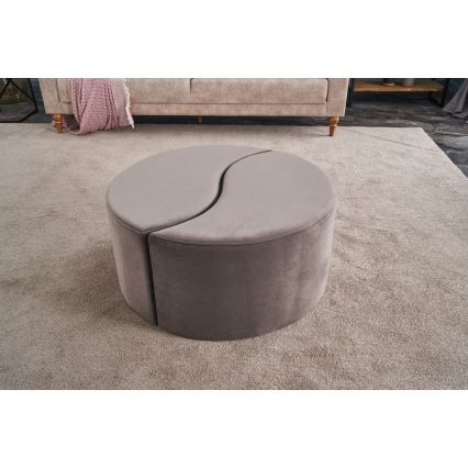 Hocker JING Ø 80 cm, braun