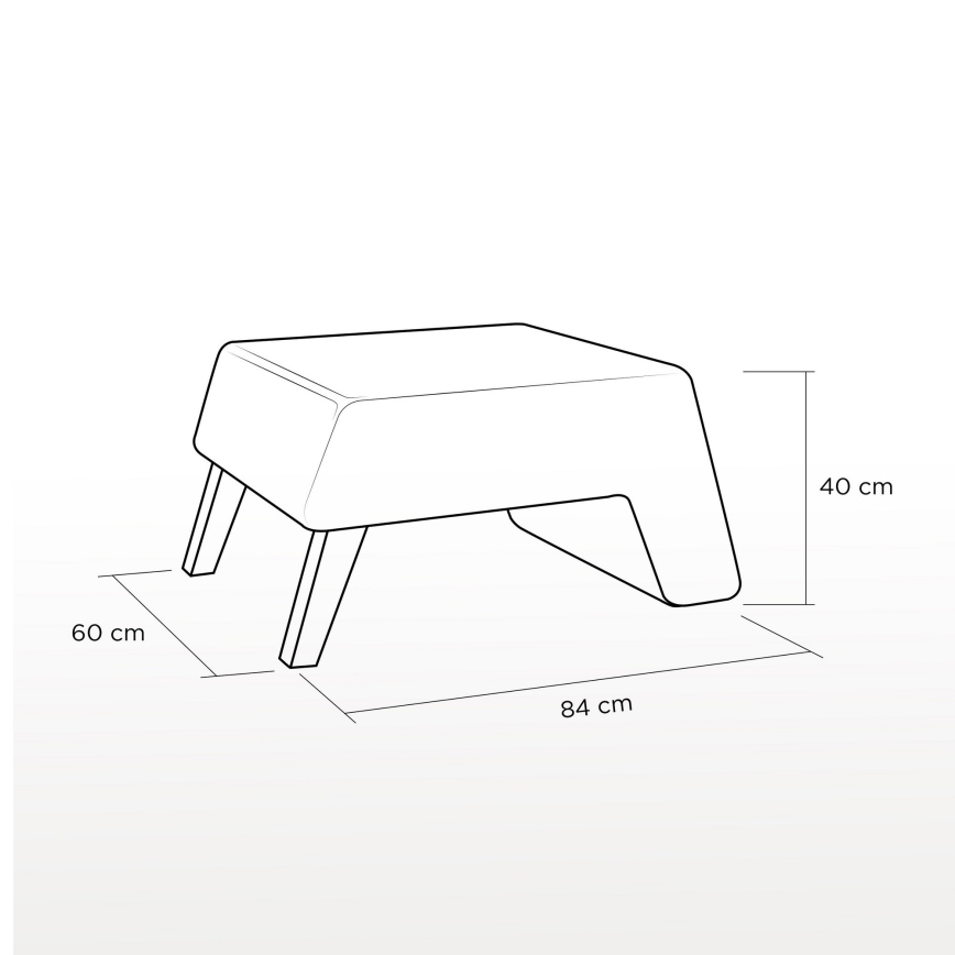 Hocker KATE 40x84 cm rot