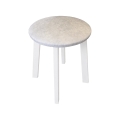 Hocker KUBE Ø 36 cm weiß/creme