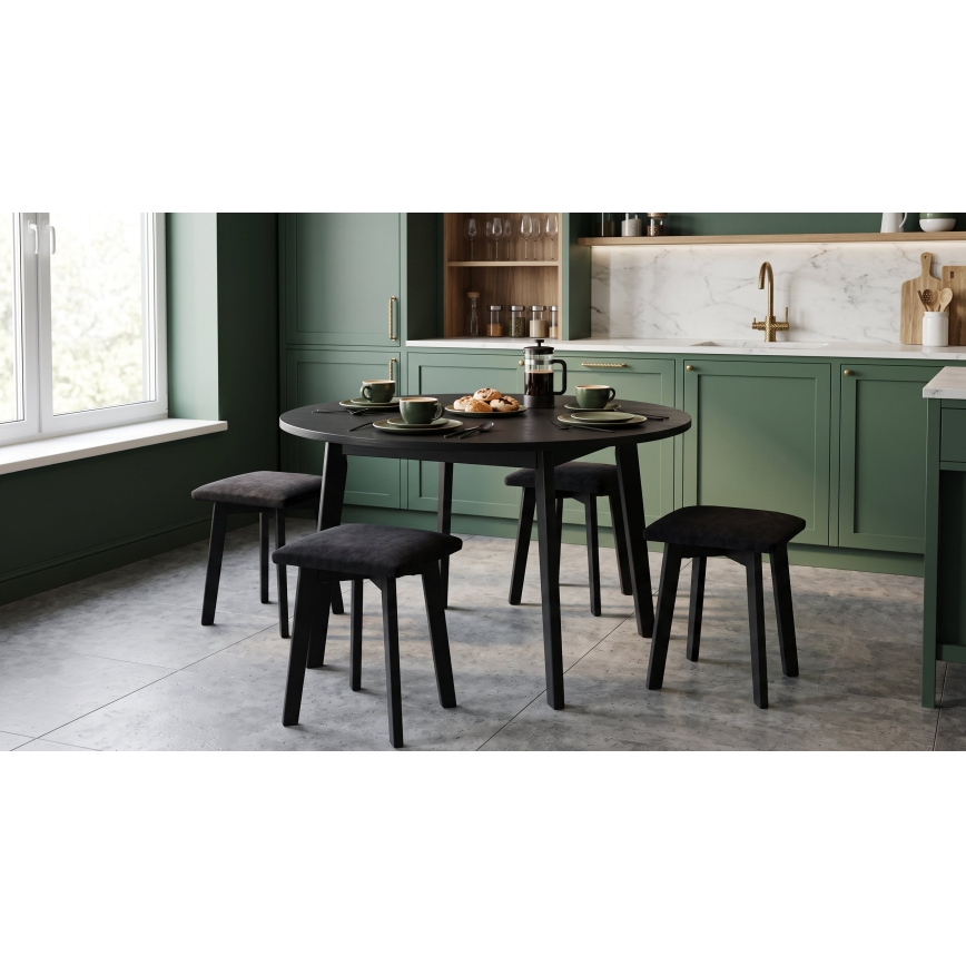 Hocker LUBE 36x36 cm schwarz