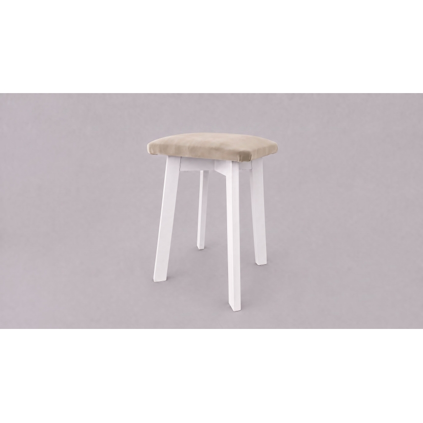 Hocker LUBE 36x36 cm weiß/beige