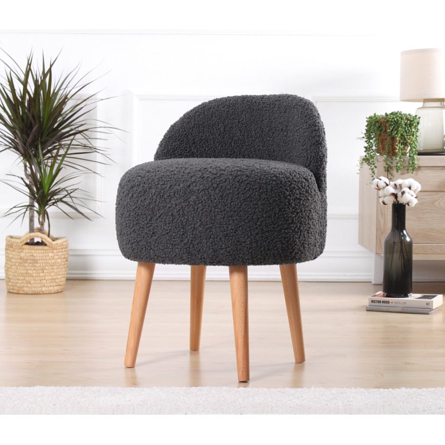 Hocker MIKI Ø 46 cm, dunkelgrau