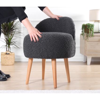 Hocker MIKI Ø 46 cm, dunkelgrau