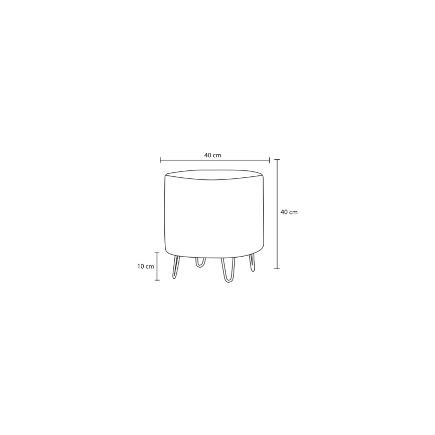 Hocker NANI Ø 40 cm, Anthrazit