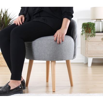 Hocker NIKI Ø 46 cm, grau