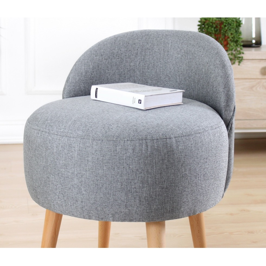 Hocker NIKI Ø 46 cm, grau