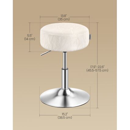Hocker NUBE, Ø 38,5 cm, weiß