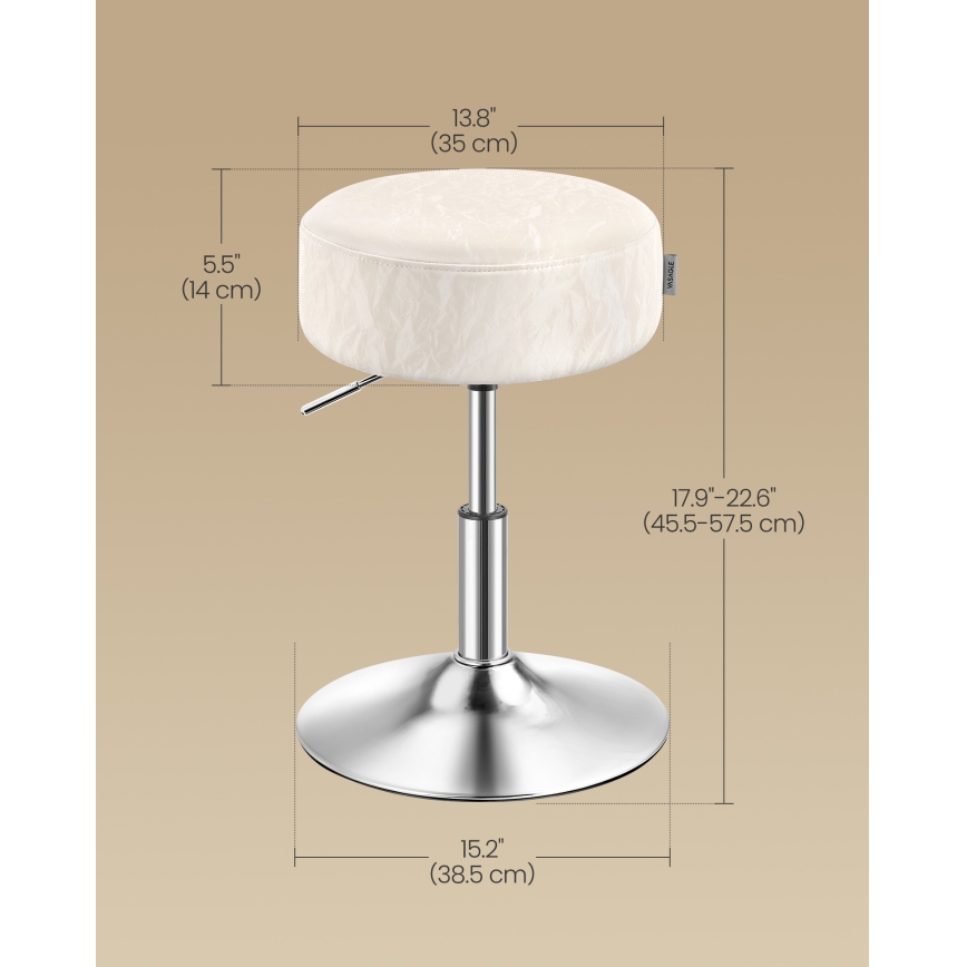 Hocker NUBE, Ø 38,5 cm, weiß