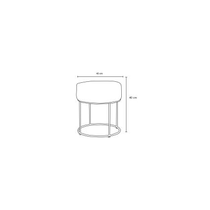 Hocker RELO Ø 40 cm, braun