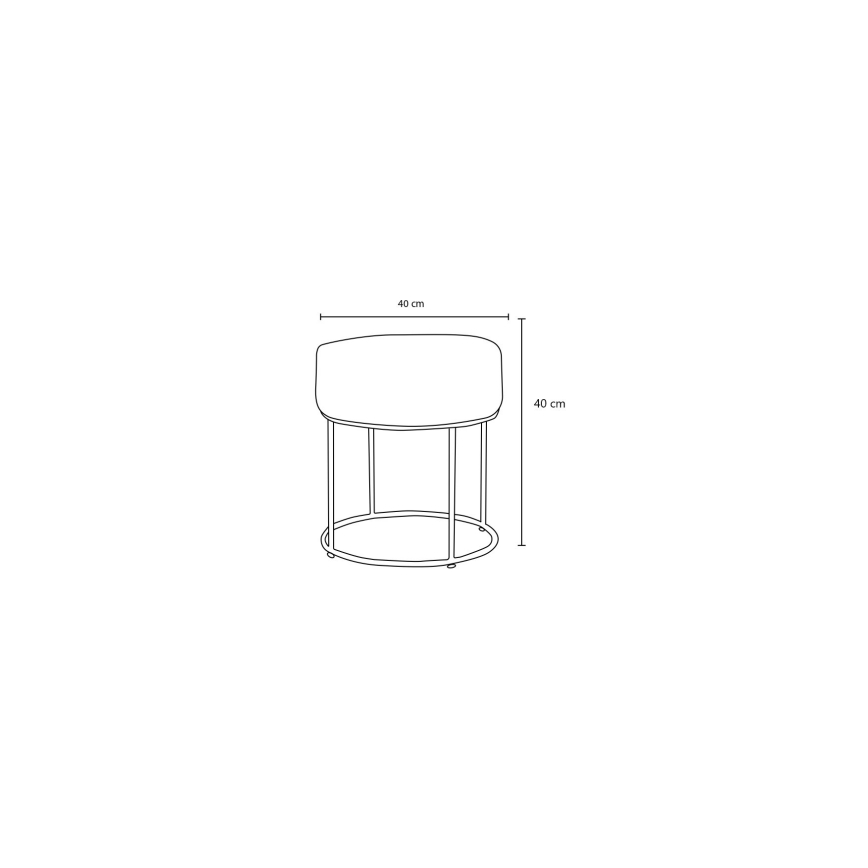 Hocker RELO Ø 40 cm, braun