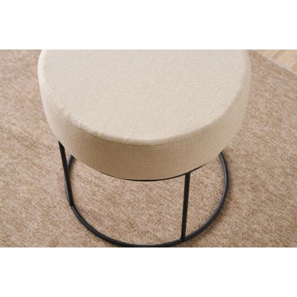 Hocker RELO Ø 40 cm, cremefarben