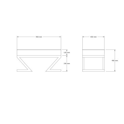 Hocker RINA 45x90 cm beige