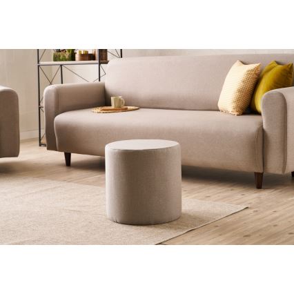 Hocker RONDO Ø 40 cm beige