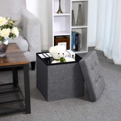 Hocker SULTAN 38x38 cm grau