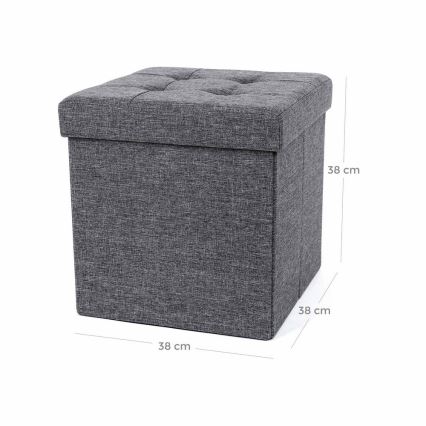 Hocker SULTAN 38x38 cm grau