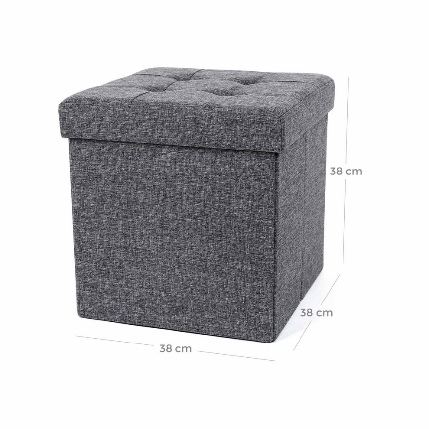 Hocker SULTAN 38x38 cm grau