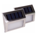 HÖFFTECH - 2er-Set LED-Solar-Wandleuchte, 1,2 V, 400 mAh, IP44