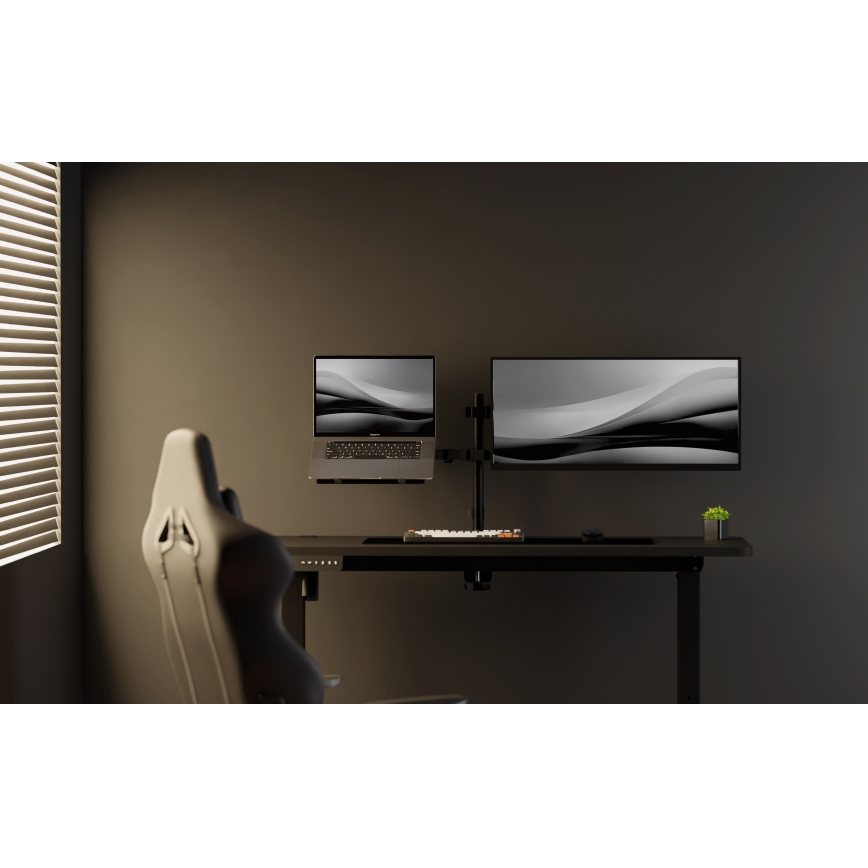 Höhenverstellbarer Schreibtisch LEVANO 140x60 cm schwarz