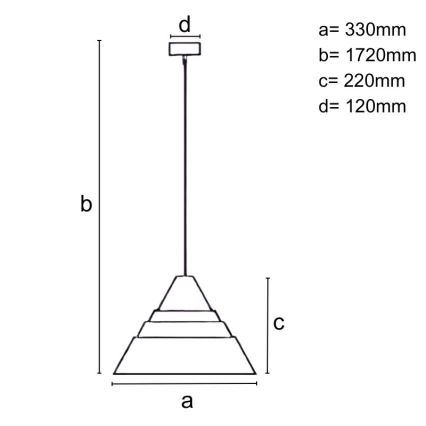 Holz-Pendelleuchte an Kabel 1xE27/60W/230V Ø 33 cm massiv/Eiche/Nussbaum/Kautschukbaum