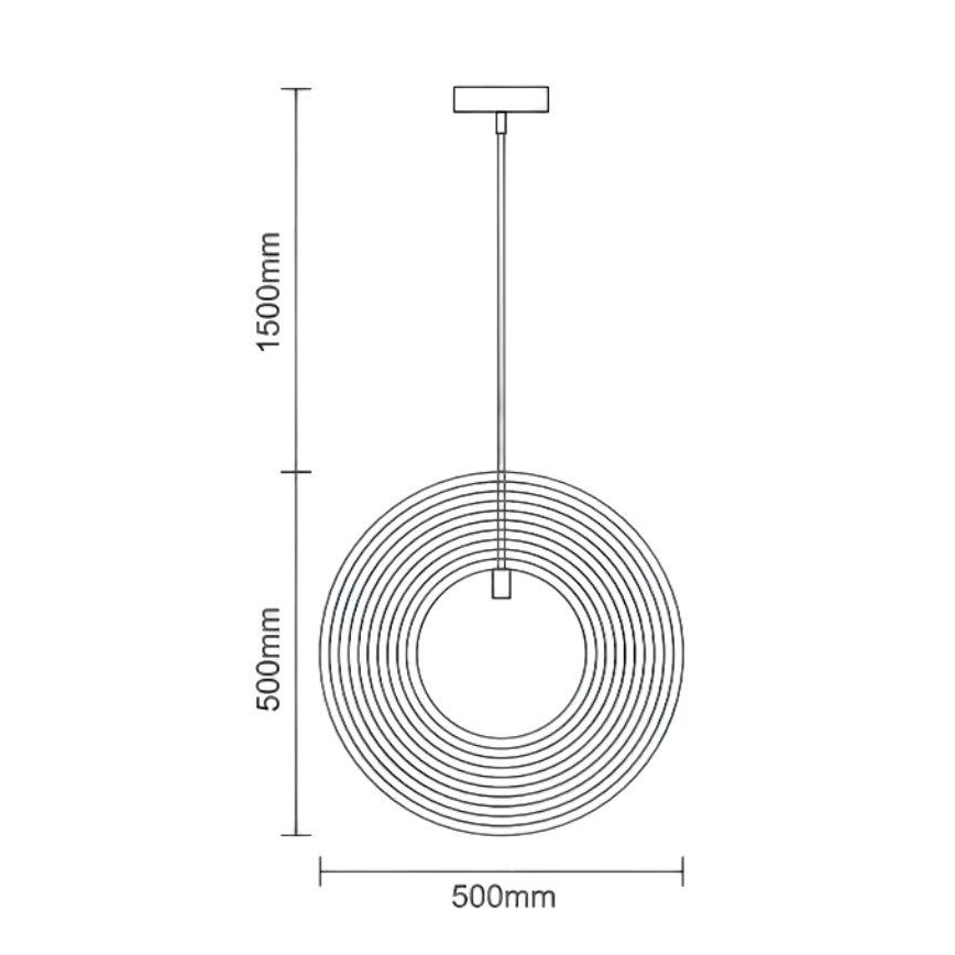 Holz-Pendelleuchte an Kabel 1xE27/60W/230V Ø 50 cm massiv/Furnier/Gummibaumholz