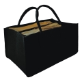 Holzkorb aus Filz mit Griffen 27x50 cm schwarz