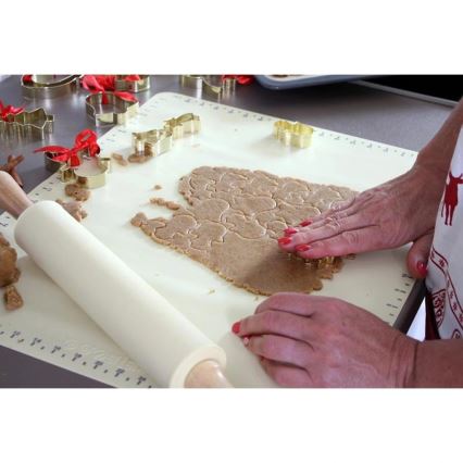 Holzwalze mit Silikon TORO 43 cm cremefarben