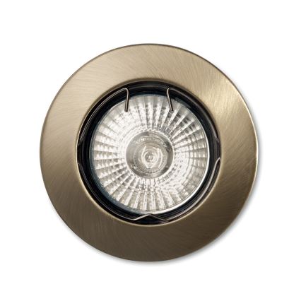 Ideal Lux - Set 3x Einbauleuchte JAZZ 1xGU10/50W/230V Ø 7,7 cm bronzefarben