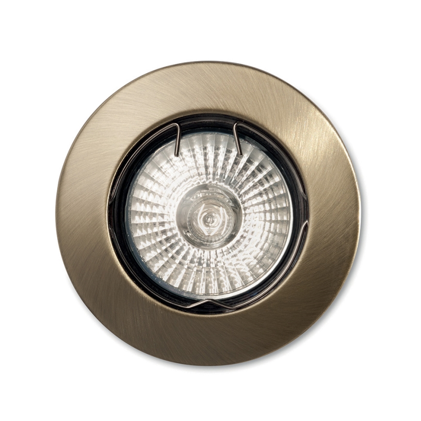 Ideal Lux - Set 3x Einbauleuchte JAZZ 1xGU10/50W/230V Ø 7,7 cm bronzefarben