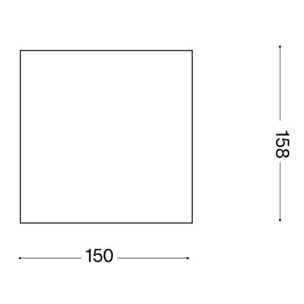 Ideal Lux - Außen-Spotleuchte TECHO 1xGU10/20W/230V 15x15 cm IP54 Anthrazit