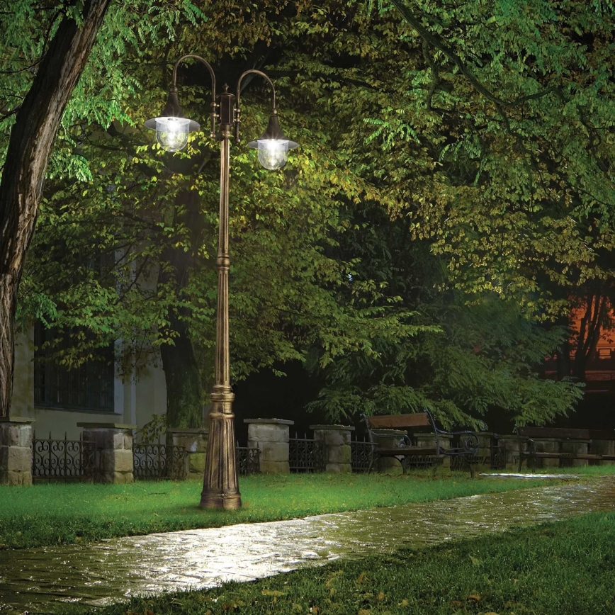 Ideal Lux - Außenleuchte CIMA 2xE27/52W/230V 216 cm IP43 Patina