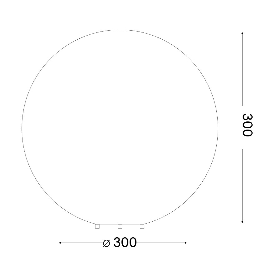 Ideal Lux - Außenleuchte DORIS 1xE27/60W/230V, Ø 30 cm, IP44, grau