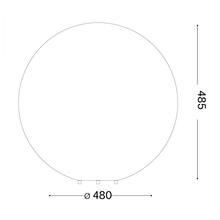 Ideal Lux - Außenleuchte DORIS 1xE27/60W/230V Ø 48 cm IP44 grau