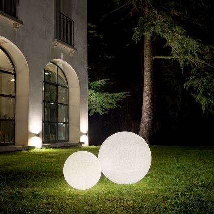 Ideal Lux - Außenleuchte DORIS 1xE27/60W/230V Ø 58 cm IP44 grau