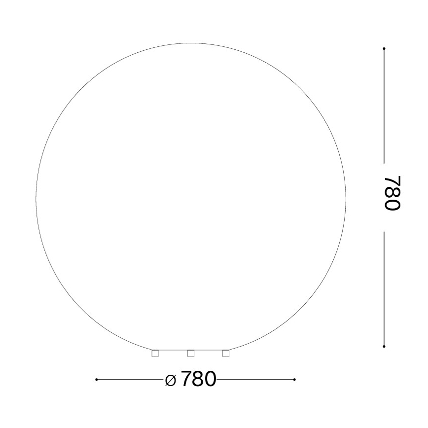 Ideal Lux - Außenleuchte DORIS 1xE27/60W/230V Ø 78 cm IP44 grau
