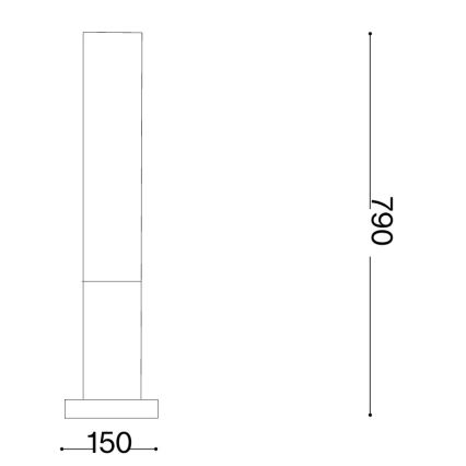 Ideal Lux - Außenleuchte EDO OUTDOOR 1xGX53/15W/230V 79 cm IP65 braun