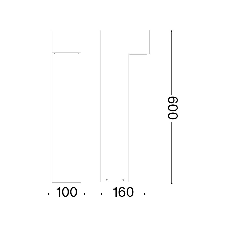 Ideal Lux - Außenleuchte SIRIO 1xGX53/9W/230V 60 cm IP65 braun