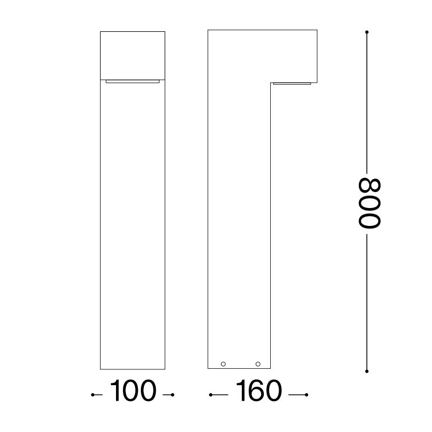 Ideal Lux - Außenleuchte SIRIO 1xGX53/9W/230V 80 cm IP65 weiß